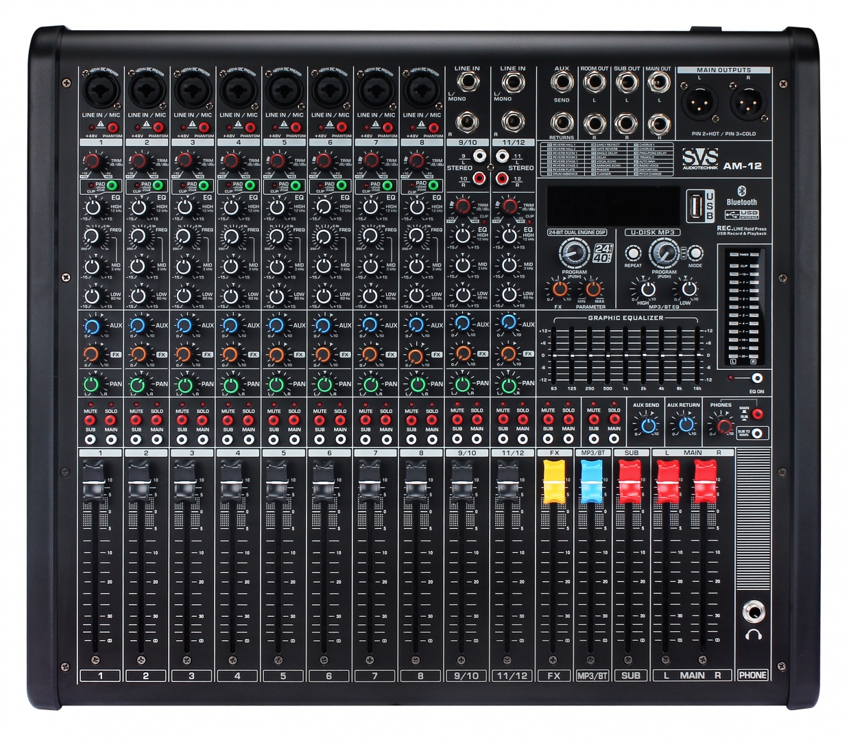 SVS Audiotechnik mixers AM-12 Микшерный пульт аналоговый, 12-канальный в Тобольске