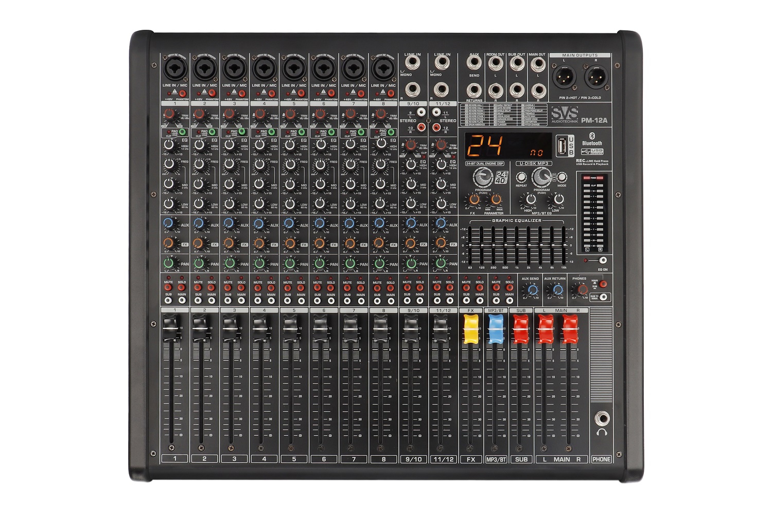 SVS Audiotechnik mixers PM-12A Активный аналоговый микшерный пульт, 12-канальный в Тобольске